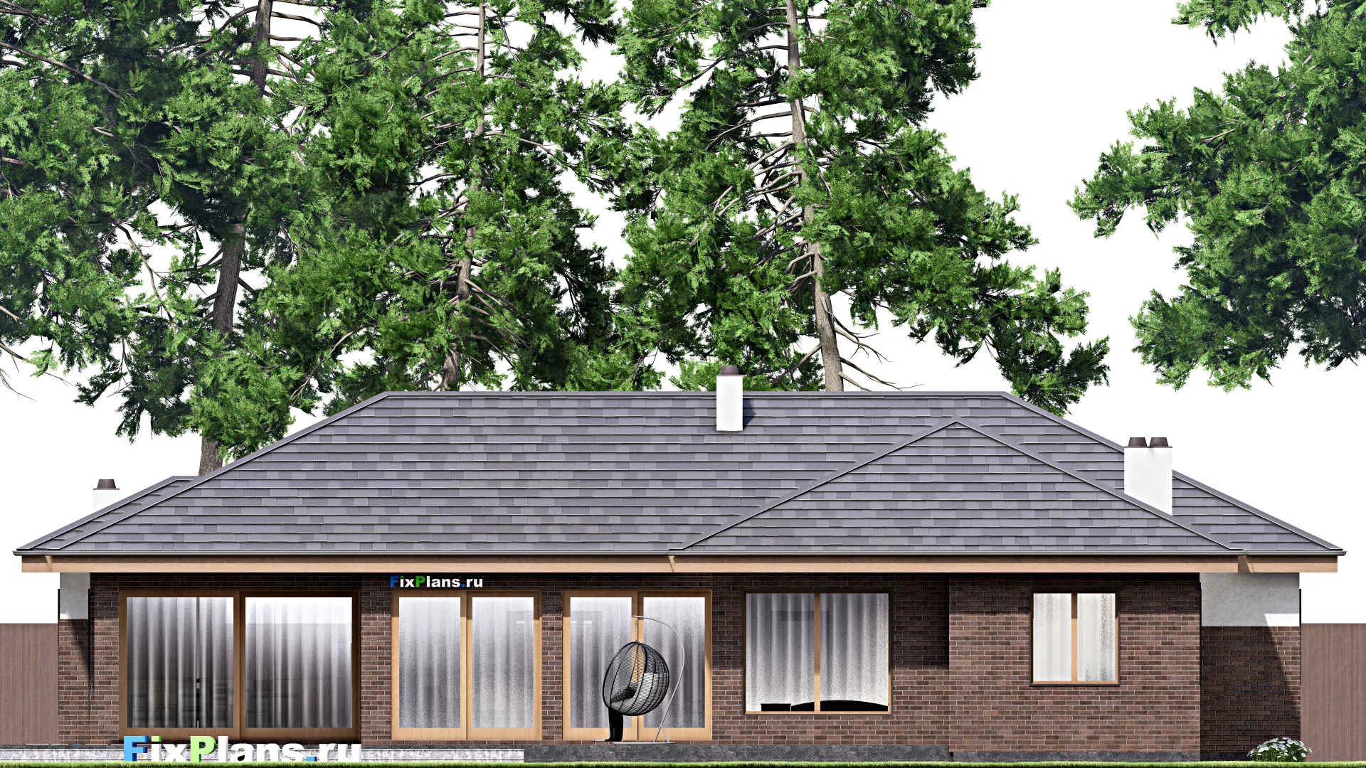 F-15713 - Проект одноэтажного дома 22 на 25, площадью 360 м² с 3 спальнями