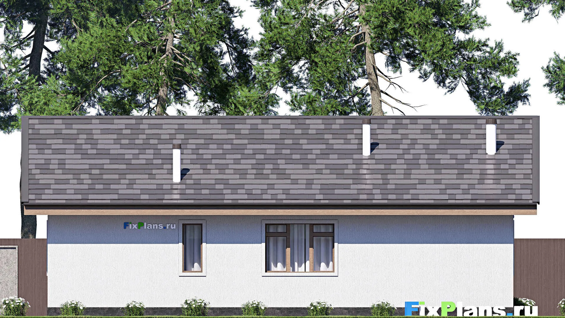 F-19160 - Проект одноэтажного дома 11 на 14, площадью 120 м² с 3 спальнями