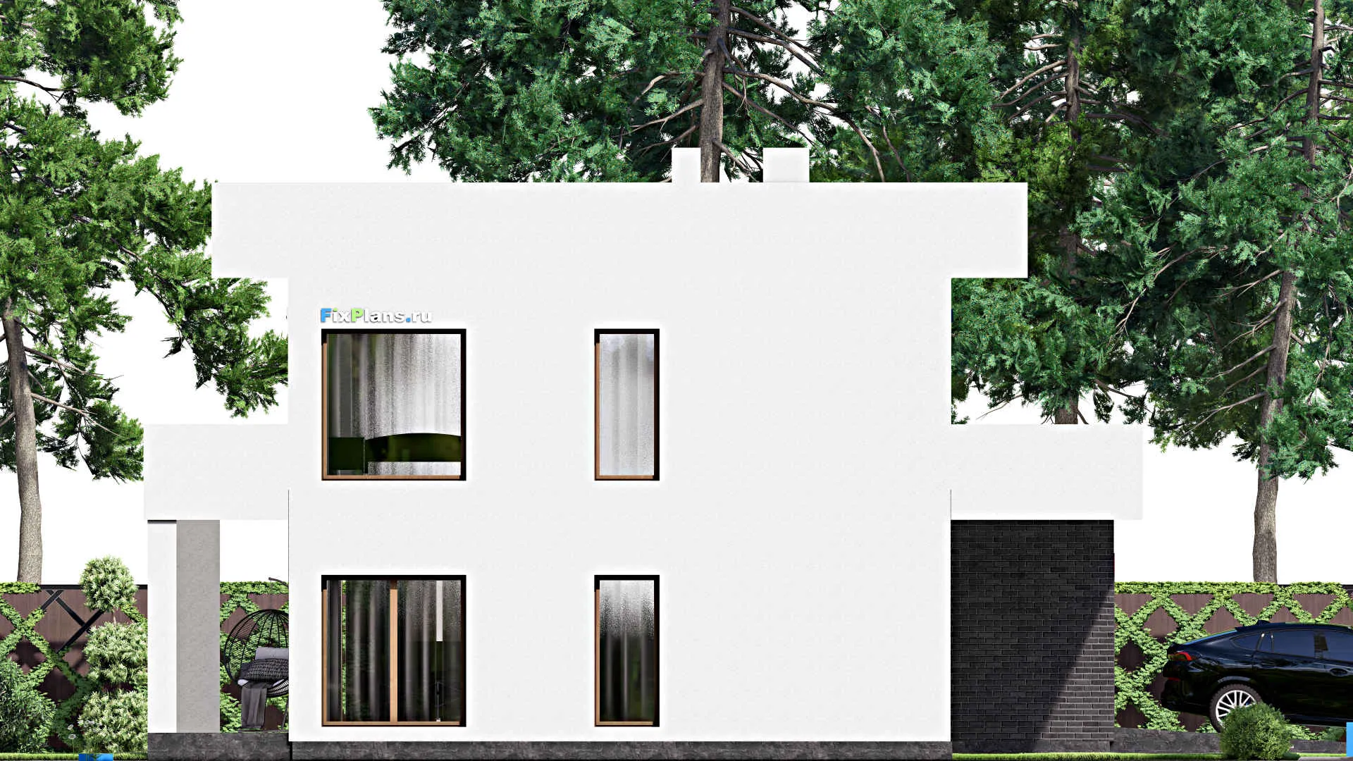 F-16289 - Проект двухэтажного дома 16 на 21, площадью 450 м² с 4 спальнями