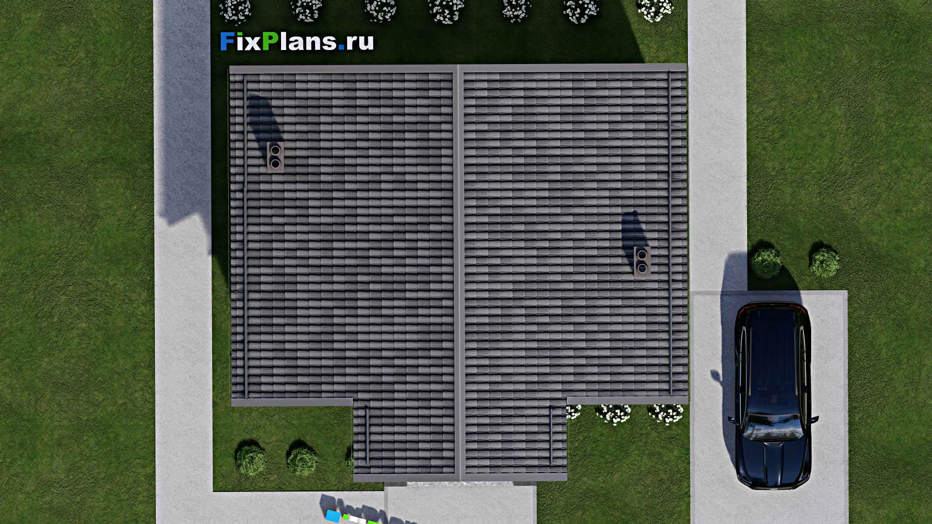 F-8531 - Проект дома с мансардой 10 на 11, площадью 120 м² с балконом и 3 спальнями