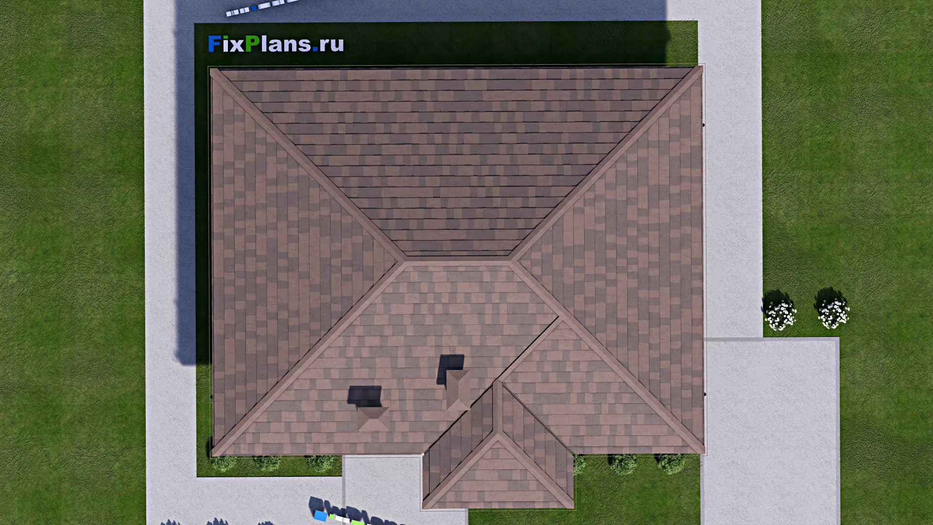 F-14363 - Проект одноэтажного дома 12 на 13, площадью 110 м² с 3 спальнями