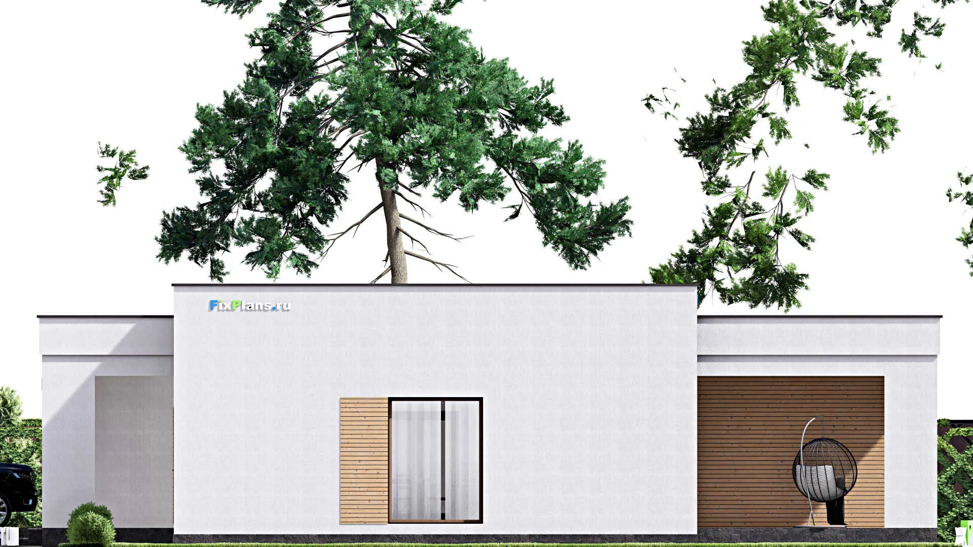 F-16523 - Проект одноэтажного дома 16 на 17, площадью 210 м² с 4 спальнями