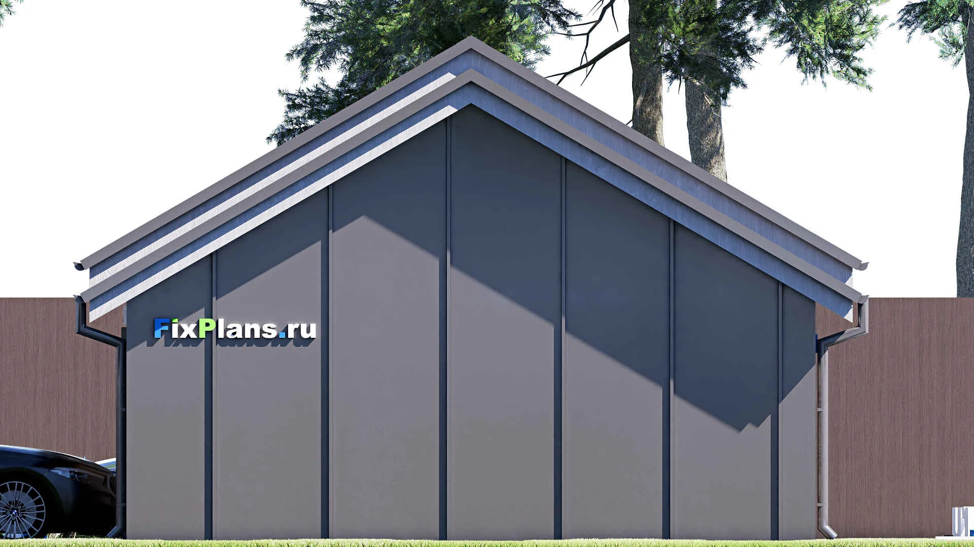 F-21122 - Проект гаража 7 на 9, площадью 50 м² на 2 машиноместа
