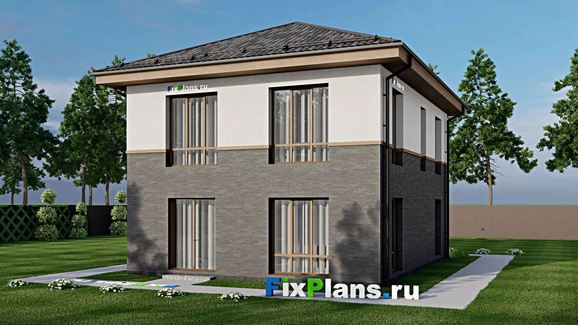 F-7514 - Проект двухэтажного дома 9 на 12, площадью 150 м² с 4 спальнями