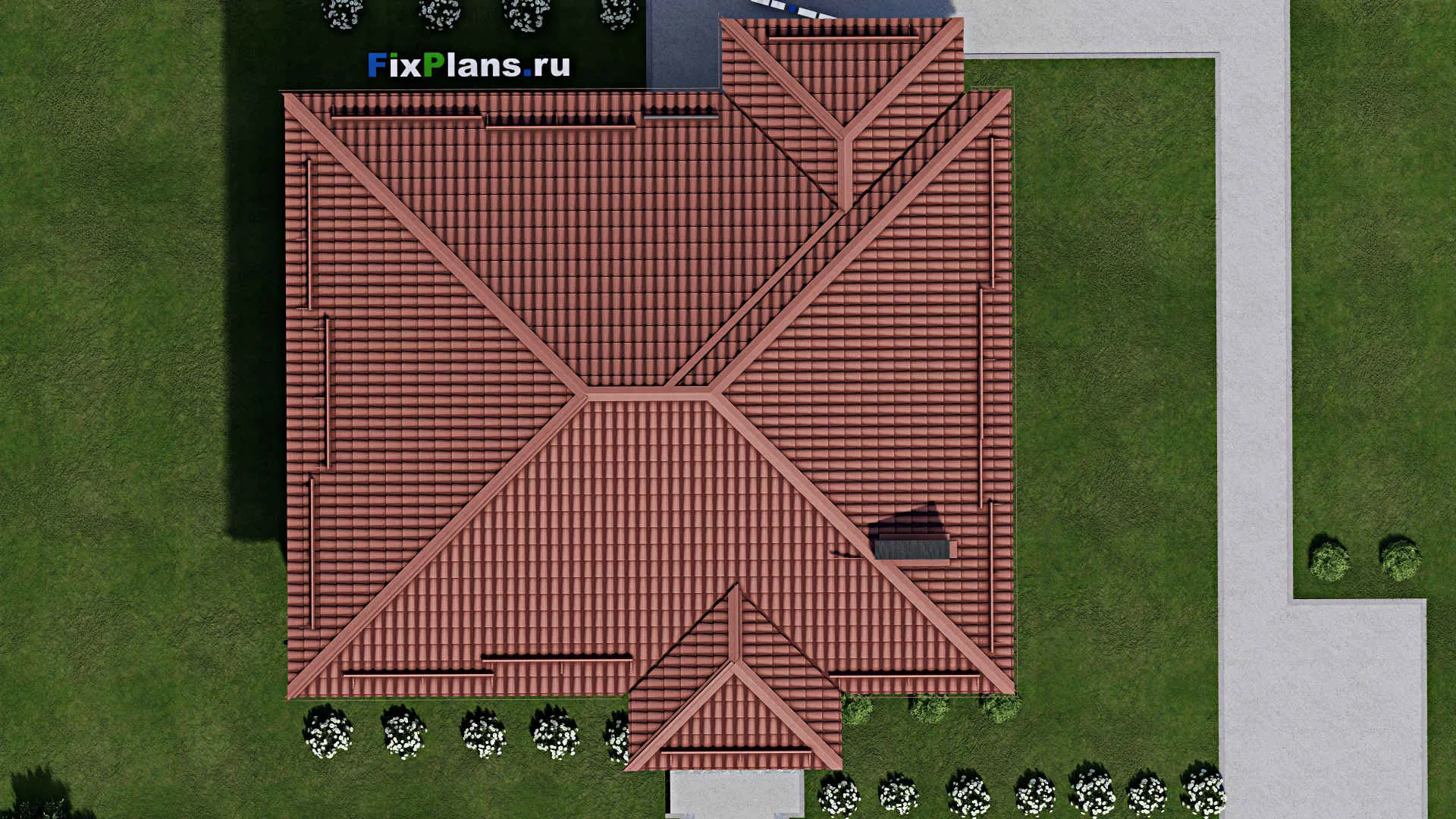 F-3923 - Проект одноэтажного дома 11 на 14, площадью 120 м² с 3 спальнями