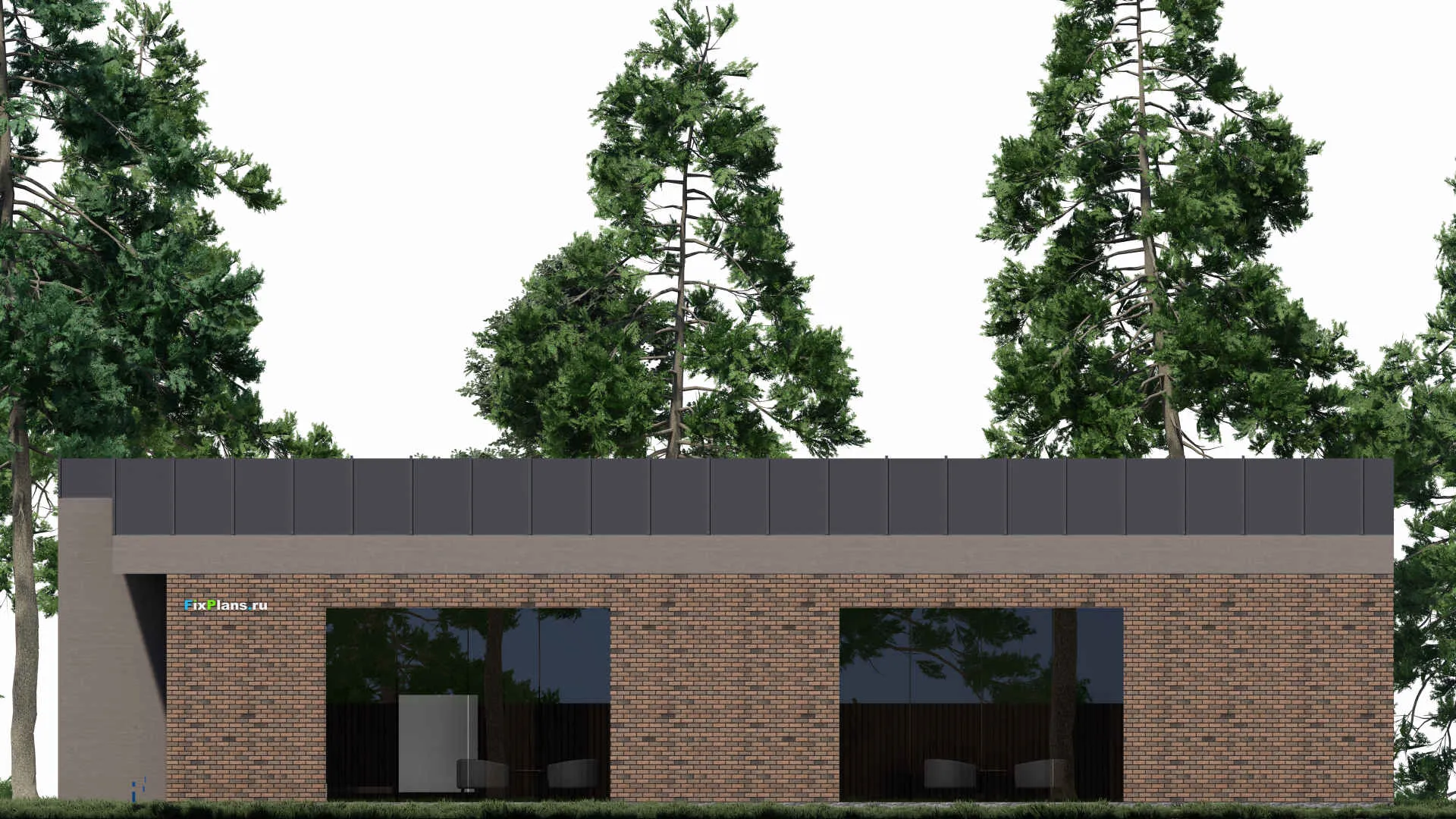 F-0440 - Проект одноэтажного дома 16 на 25, площадью 220 м² с 3 спальнями